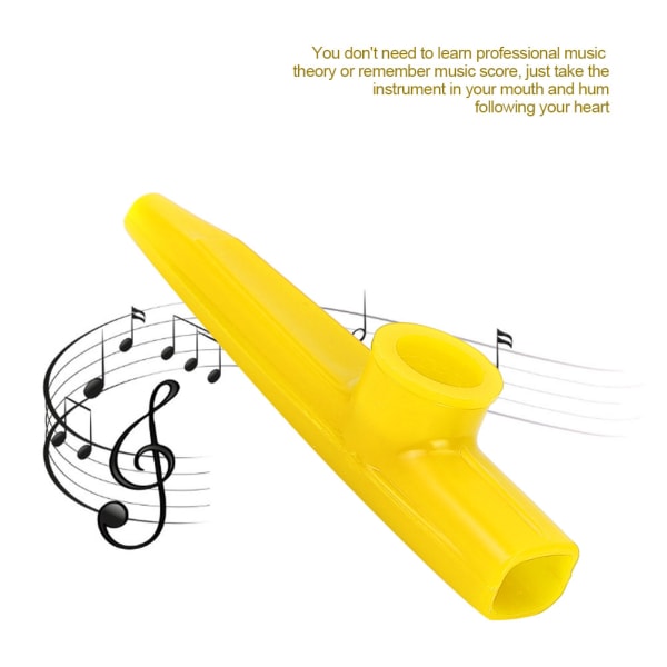 Muovinen Mini Kannettava Kazoo Ukulele Guitar Partner Helppo oppia soitin (keltainen)