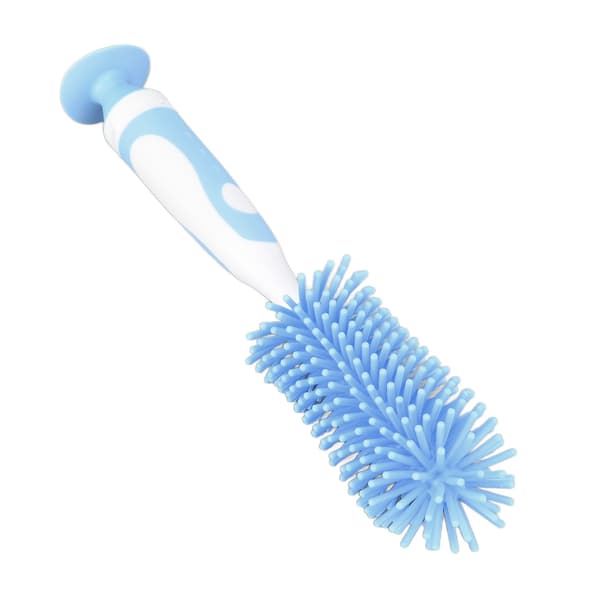 Tuttipullon harja vesi silikoni maitosäiliö tuttipullon puhdistusharja vauvan pulloille sininen