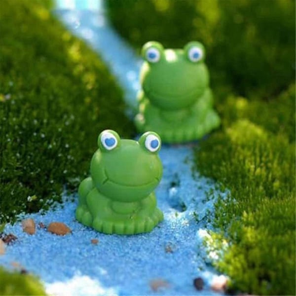Mini Frøer 100 Pakke, Mini Frø Haveindretning, Grønne Frø Figurer, Mini Frøer Resin Figurer, Mini Frøer Figurer Zekai