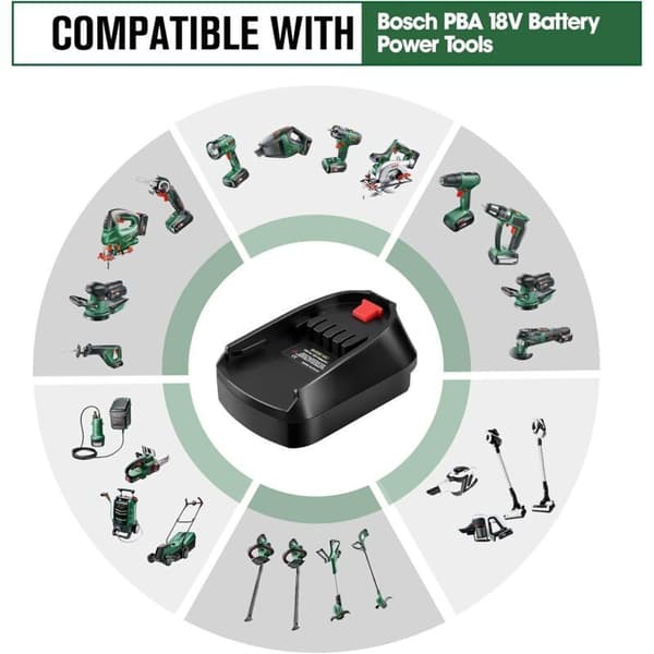 BOSB18C batteriadapter för Bosch Professional 18V System batteri GBA 18V batteri BAT609 BAT610 BAT618 BAT619 fungerar i Bosch 18V PBA System