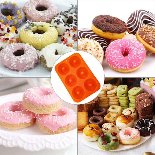 2 kpl silikonidonuttimuotteja tarttumaton donitsi leivonta-alusta donitsi leivontamuotti