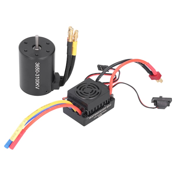 3650 Vattentät 3100KV Borstlös Motor 60A Borstlös ESC Delar Set för 1/10 RC Bil