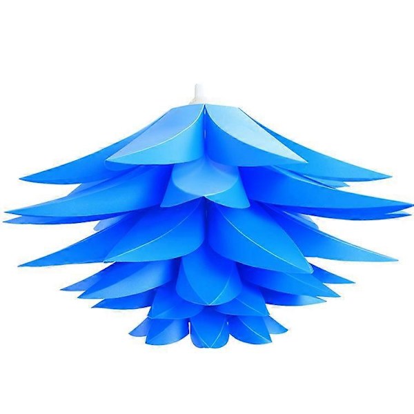 Lotus Skjerm Pendellampe Skjermfeste Taklampe E27 Sokkelsett med Takmonteringsbrakett 50cmX30cm (Blå)