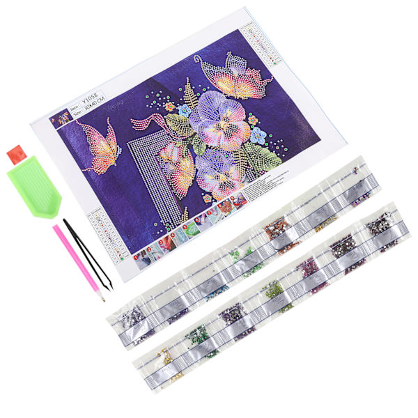 Rhinestone-målning Tredimensionell effekt Inte lätt att falla av Fade Rhinestone-målning Paket för heminredning(Y1058 )