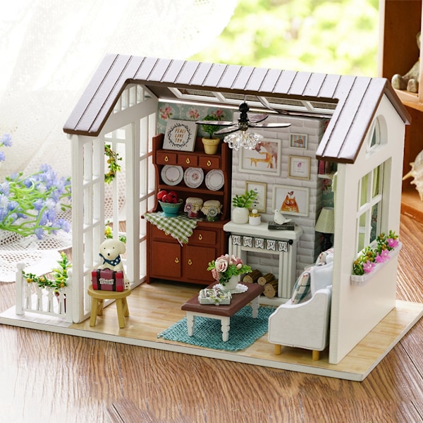 DIY Dockhus Dockhus Miniatyr Handgjord Dockhus Kit Perfekt DIY Present