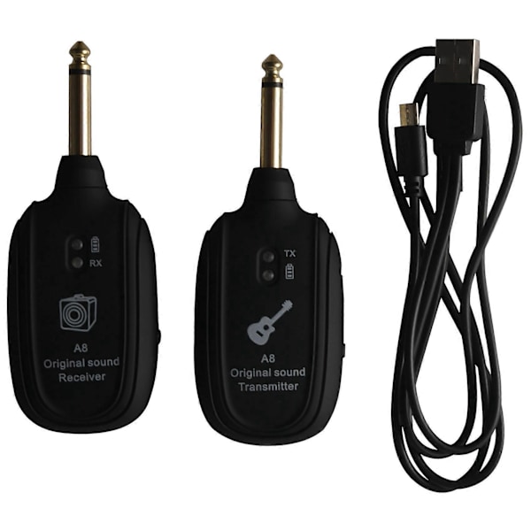 UHF Trådløst guitarsystem Sender Modtager Indbygget Genopladelig