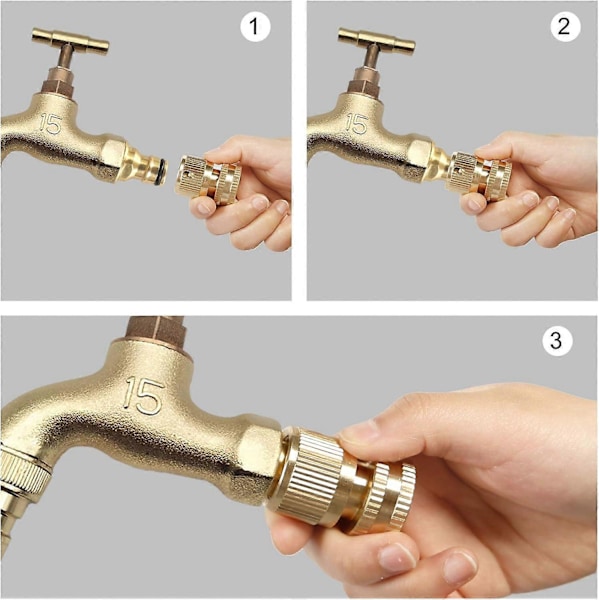 2 sæt 19 mm messing haveslangefittings have køkken haveslangeadapter udendørs
