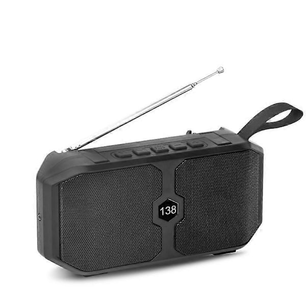Bluetooth-högtalare, Portabla Trådlösa Högtalare Solcellsladdning, FM-radio Automatisk Stationssökning, Trådlös Stereoparning, Bluetooth 5.0 Högtalare, för H