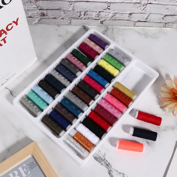 39 st DIY Hushållssymaskin Färgglatt Polyestertrådsats Kläder Sytillbehör