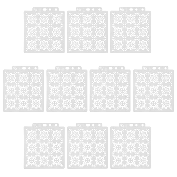 10 st Mandala-mallar Målningsritningsstenciler DIY Tillverkningsform Konst Hantverksmaterial