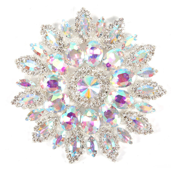 Kristallglas Rhinestones Dekoration DIY kläder Smycken Tillbehör (AB Färg Silver Base)