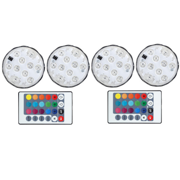 Upotettavat LED-valot RGB-vedenpitävät vedenalaiset lamput kaukosäätimellä uima-altaan sisustukseen