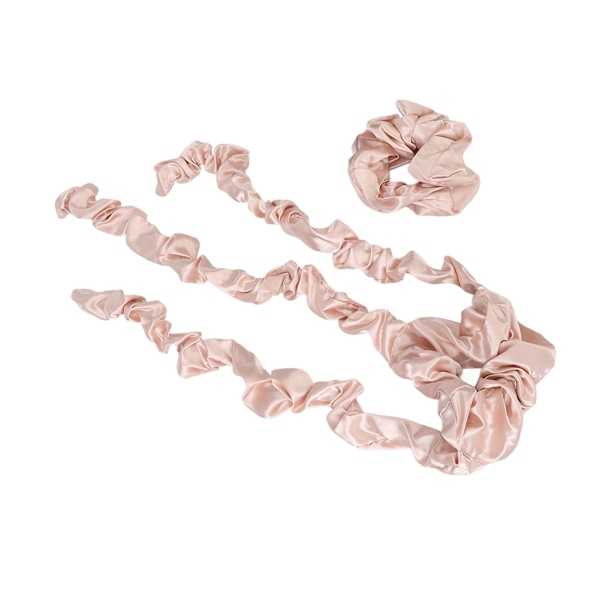 Varmefri hårkrøllemaskine med Scrunchie Varmefri krøllestang pandebånd Sovende hårruller Stylingværktøj Champagne