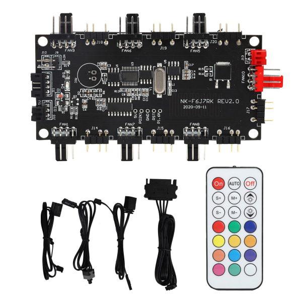 LED-valoohjain PCB power tuulettimen napa 4/3 pin ARGB Splitter langaton kaukosäädin