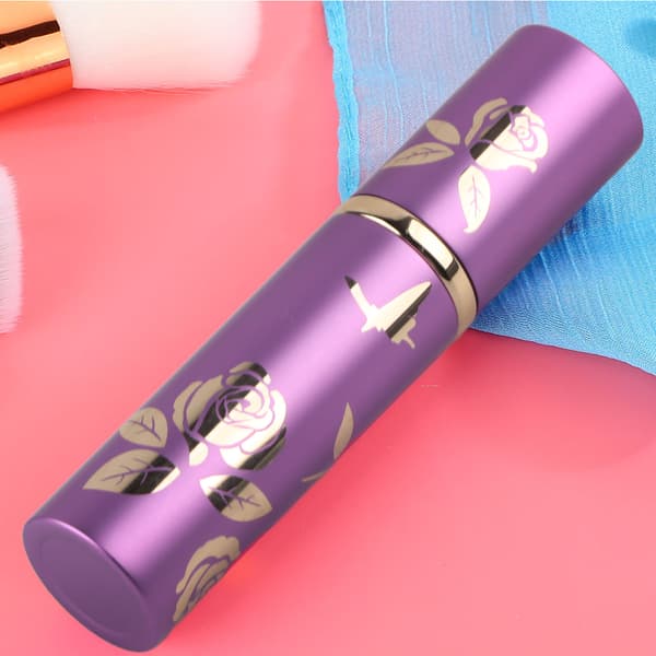 Bärbar Parfymflaska Aluminium Atomizer Tom Kosmetisk Sprayflaska 10ml (Lila)
