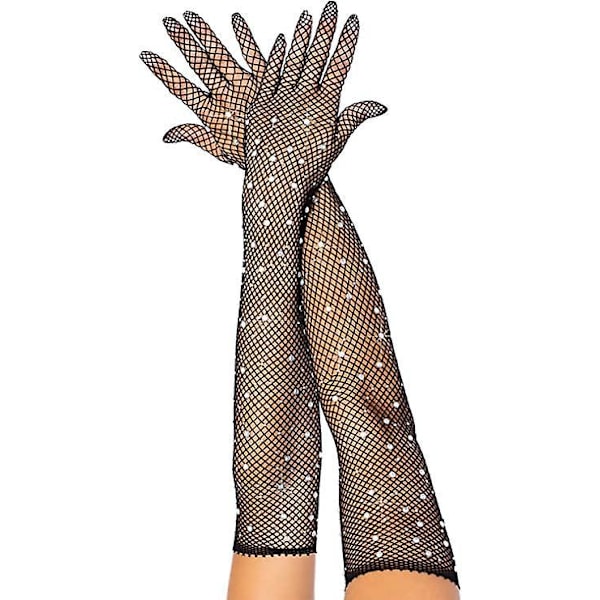 Rhinestone Mesh Långa Handskar för Kvinnor