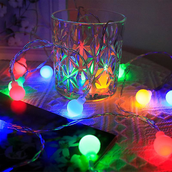 20 LED Fejelysslynge med Stikkontakt Indendørs Dekorative Lys til Soveværelse Klasseværelse Havefest Stue Pastelfarver