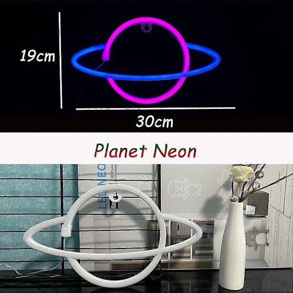 LED Planet Neonskilte LED Planet Neonskilte Batteri eller USB-drevet LED Planet Soveværelse Bar Julefest Festlig Dekoration Gave Neon Planet