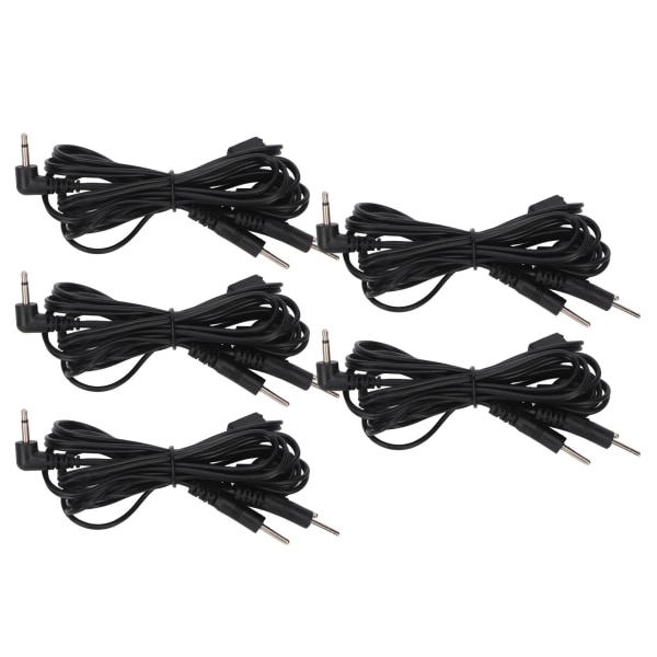 5 st för TENS Lead Wires Professionell 2,5 mm armbågsplugg Ersättningsledning för TENS-maskiner 3,9 fot