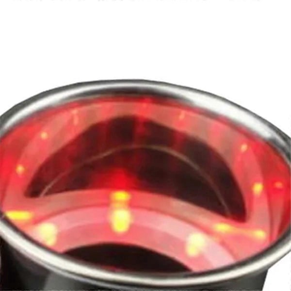 Rustfritt stål LED Koppholder Drikkeholder Innlegg med Drenering