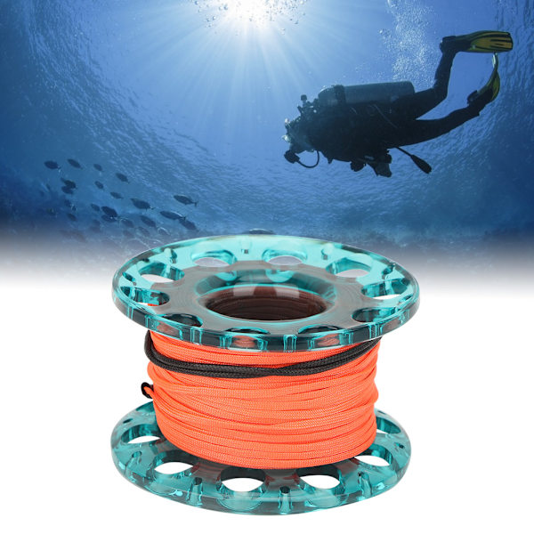 30m 4 färger tålig plast Scuba Diving Finger Spool Reel Diver Undervattenstillbehör (blå)