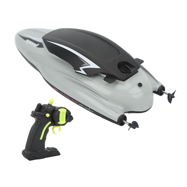 RC Racing Båt Vanntett ABS Anti-Drop Raskere Kjøring Stabil Ytelse Fjernkontroll Båt 2 Batteri Grå
