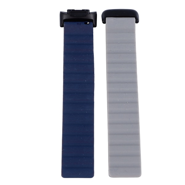 2 st armband i silikon med stark magnetisk knäppning, ersättningsarmband för Fitbit Charge 6/5, mörkblå