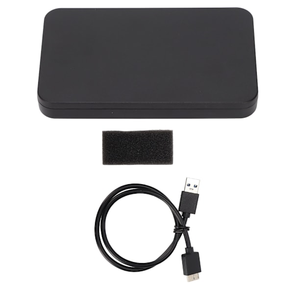 Mobil harddiskboks 2,5in SATA seriel port mobil harddisk kabinet understøtter til Windows til OSBlack