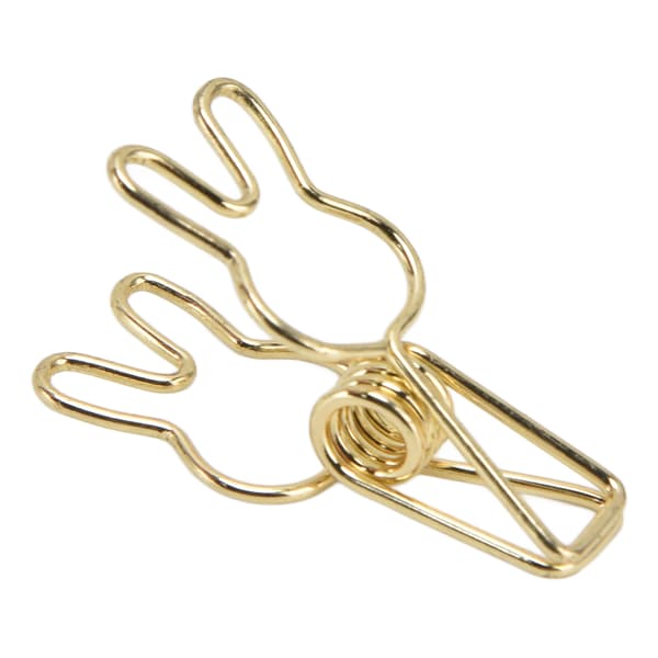 20 stk. clips multifunktionel multifunktionel galvanisering hul metalbindemiddel stærk fjederclips guld