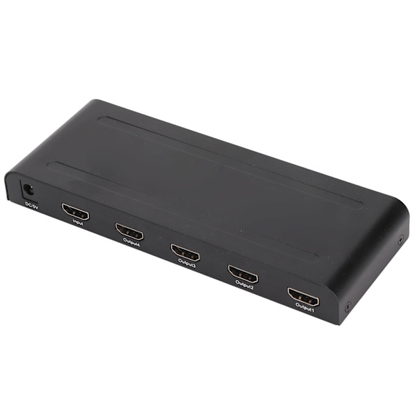 1x4 HD Multimedia Interface Splitter 4K 60hz 4 Port HD Multimedia Interface Distribution Amplifier 100‑240VUS Plug