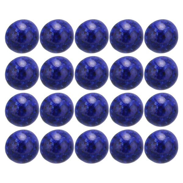 20 st Lapis Lazuli Cabochon sten halvrunda pärlor 8 mm platt bakre cover för gör-det-själv