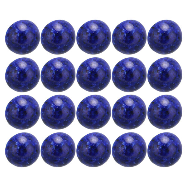 20 st Lapis Lazuli Cabochon sten halvrunda pärlor 8 mm platt bakre cover för gör-det-själv