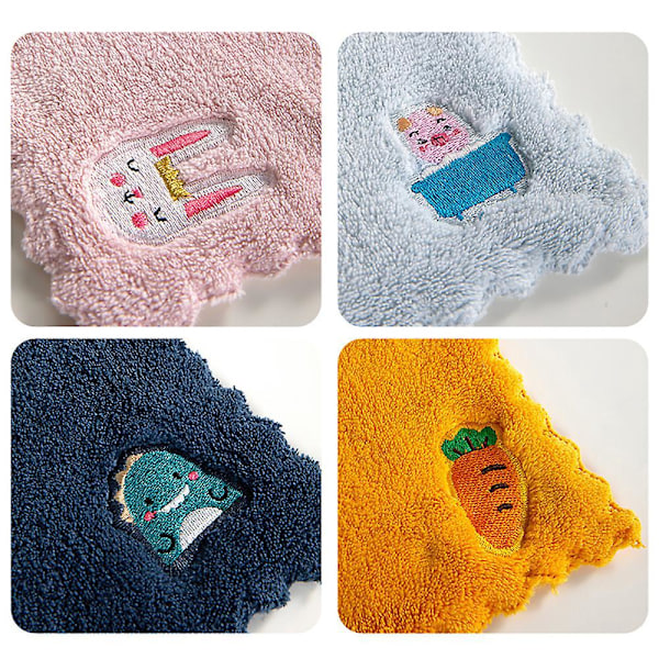 Keittiöpyyhkeet 4 kpl - 25x25 cm - monikäyttöinen teepyyhe - Erittäin imukykyinen, söpö