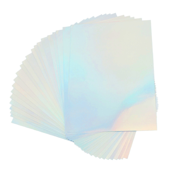 22 arkkia A4-kokoista tulostettavaa holografista tarrapaperia, vedenpitävä mustesuihkutulostimelle, lasertulostimelle, holografinen tarra-liimapaperi