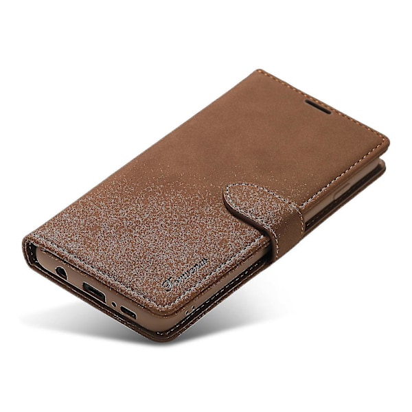Forwenw Läderfodral för Samsung Galaxy S10+ Brun