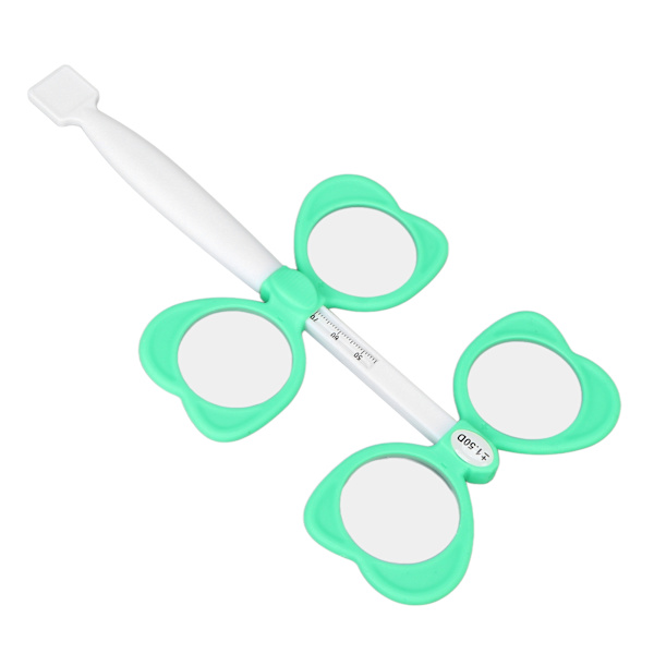 Optisk Flipper Grønn Optometri Plastic Flip-linse med 5 synstestkort for nærsynstest ±150
