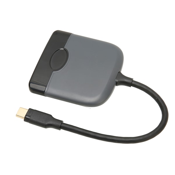 3-in-1 USB C–HD Multimedia Interface -sovitin USB C–USB C USB3.0-moniporttisovitin yhteensopiva Type C -laitteiden kanssa, harmaa musta