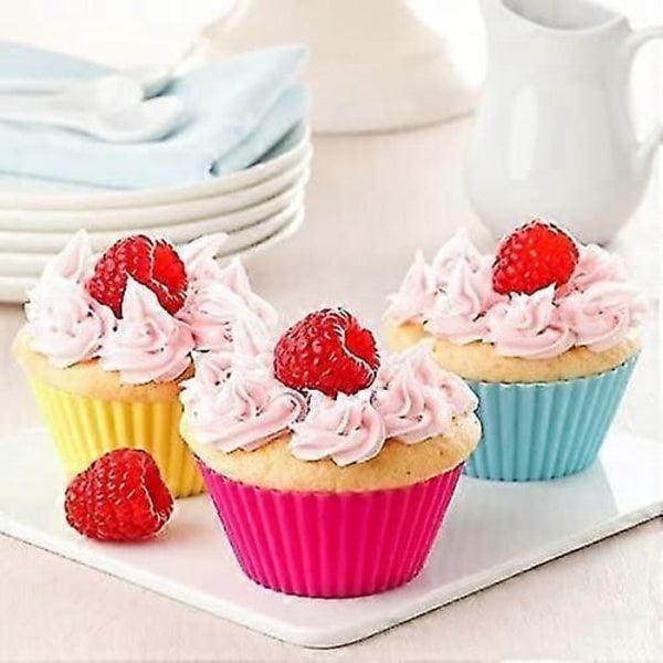 Sopivat Silikoniset Cupcake-Muffinssivuoat 36 kpl Uudelleenkäytettävät Tarttumattomat Kakkumuottisetit