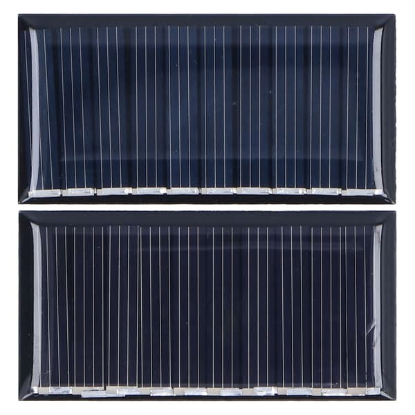 2 stk. Mini solcellepaneler 0,25W 5V Bærbare Mini polykrystallinske silisium værbestandige holdbare mye brukte mini solceller