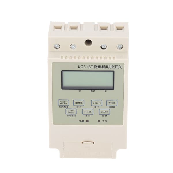 Mikrocomputer Tidsstyringsbryter Digital Elektronisk Timerbryter med Kondensator Skinnemontering 220V 25A
