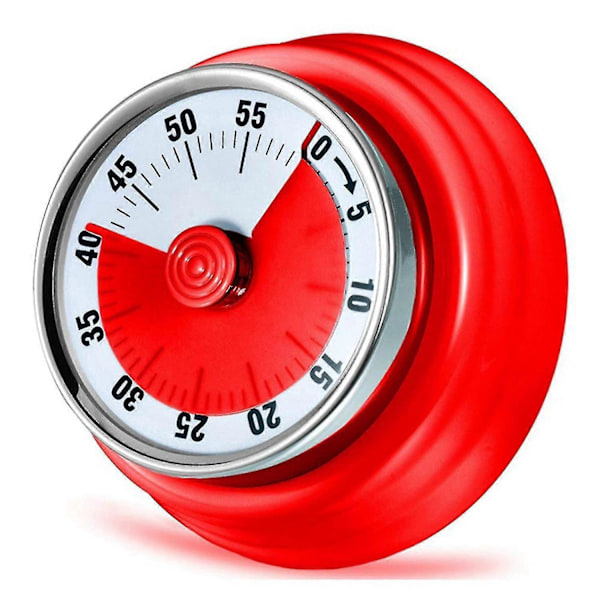 60 Minutter Mekanisk Timer - Magnetisk Visuell Nedtellingstimer Med Alarm For Kjøkken Matlaging Baking S_SZXM