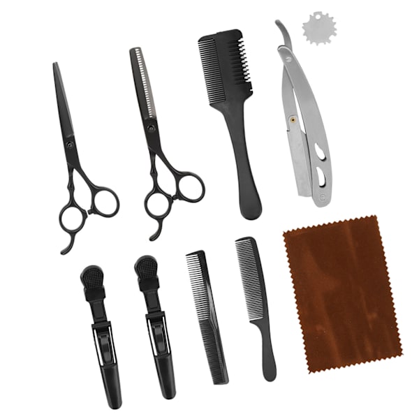 Hårklippningssax Kit Clip Clipper Hållare Kam Rostfritt Stål Frisörsax Set för Barber Shop