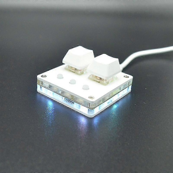 Osu Mini Tastatur 2 Tasters Gaming Tastatur Programmering Makro Tastatur Mekanisk Tastatur Rød Bryter, Bl
