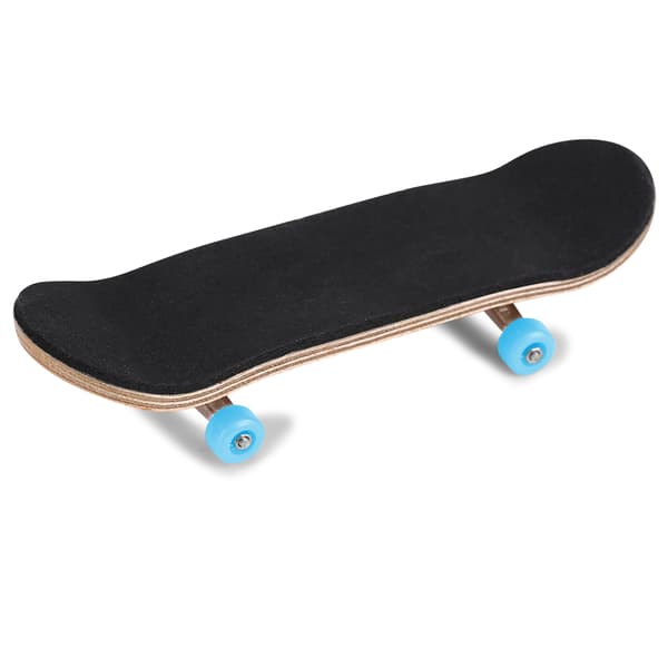 1 stk lønn trelegering fingerbrett finger skateboard med boks reduser trykk gaver lyseblå