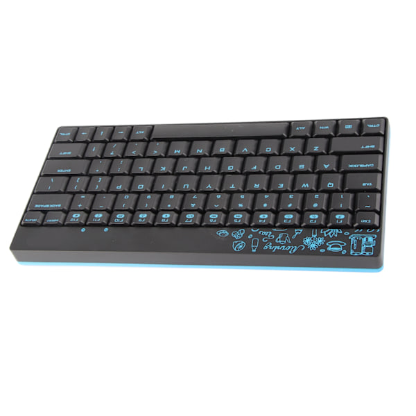 Trådløst tastatur og mus sett Protable Combo Mini Ultra Thin Silent 2.4Ghz for bærbar PC X210Black