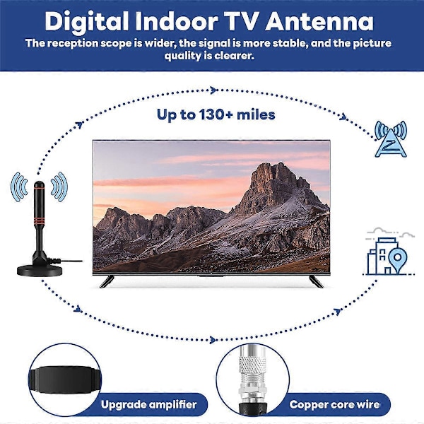 Digital TV-antenn inomhus HDTV-antenn med smart signal digital TV