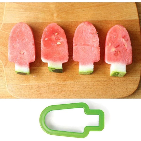 Multifunktionell Vattenmelonsformad Vattenmelonsdelare Fruktskärare Kakform Köksredskap DIY-verktyg Grönsaks- och Fruktskivare - Grön 1 Set