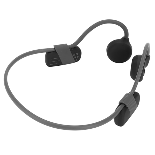 Bone Conduction Bluetooth Headset IP56 Vandtæt Støvsikker HiFi Lyd Indbygget Mikrofon Open Ear Trådløs Hovedtelefon Grå