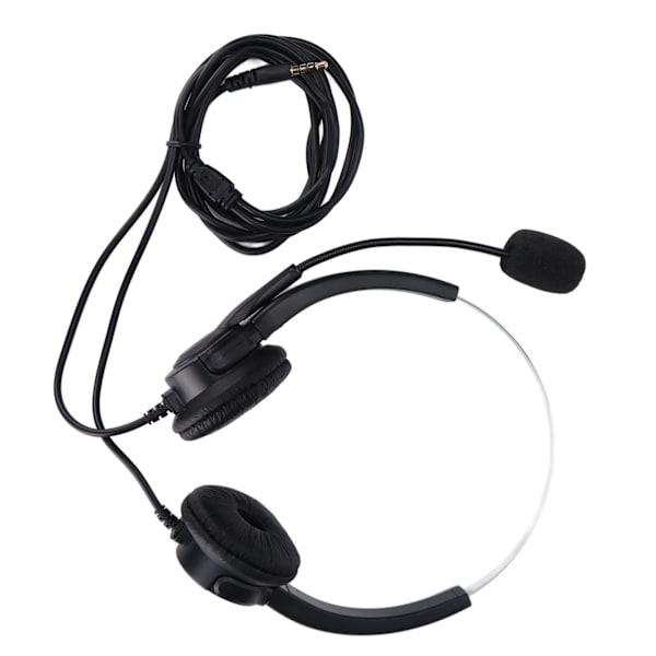 Call Center Headset USB 3,5 mm Jack Støyreduksjon Volumkontroll Kundeservice Hodetelefon for Kontor Datamaskin