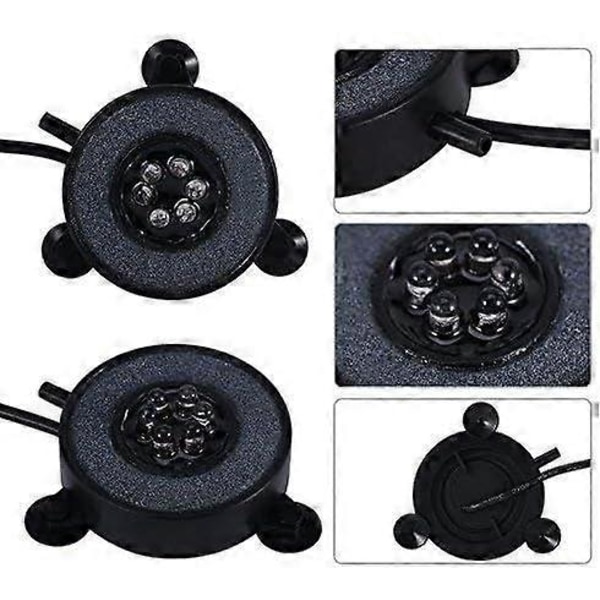 Senkbar LED-lampe, Fargerik 6 LED Vanntett Akvarium Boble Fisketank Undervannslys